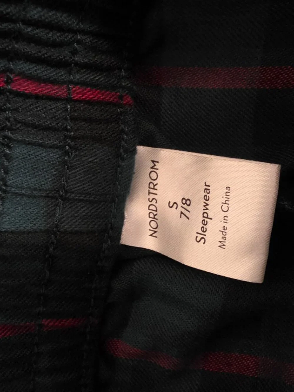 Nordstrom Kids Plaid Flannel Pajama Pants NWT 7/8 Christmas Holiday
